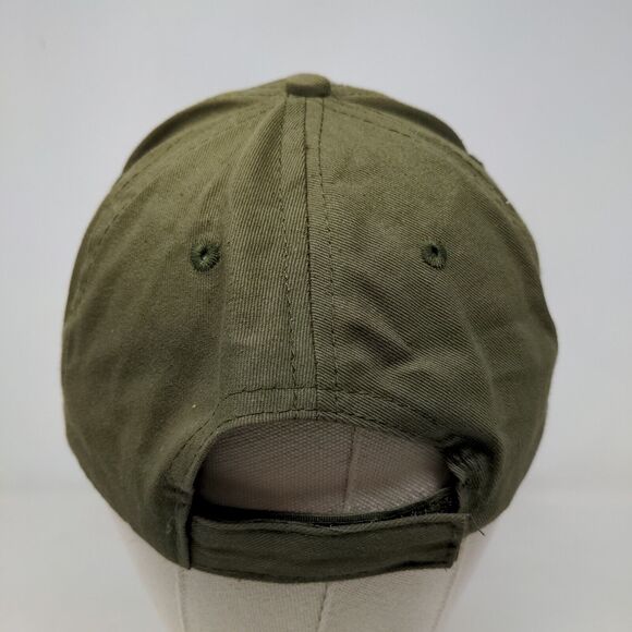 Unbranded Men's Strapback Hat Green Size 58CM Blank 100% Cotton - Picture 5 of 7